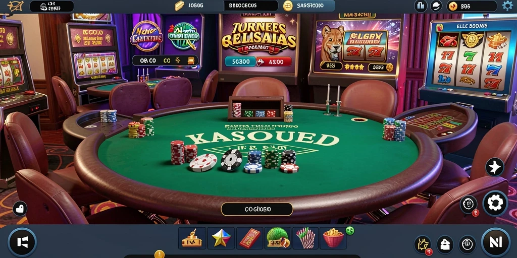 Tampilan utama aplikasi DANAGAME dengan navigasi yang mudah.