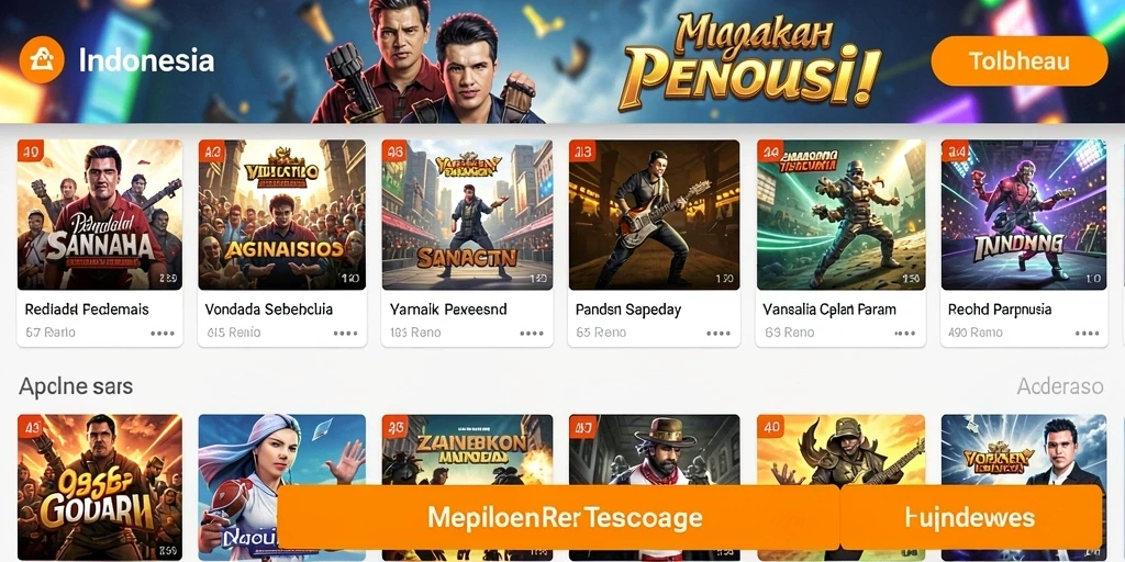 Tampilan utama yang memukau dengan pilihan mesin slot.